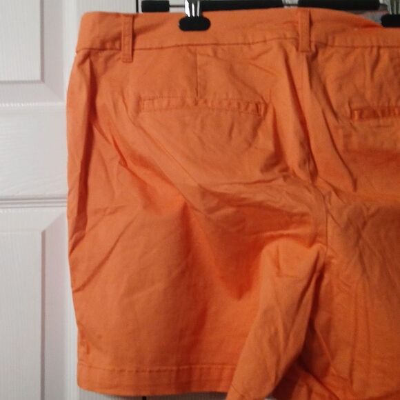 Crown & Ivy Curvy tangerine  flat front shorts beach cruise  Sz 18W  NWOT - Picture 5 of 7